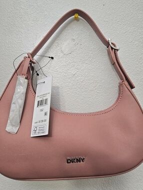 DKNY Rose Pink Crescent Shoulder Bag
